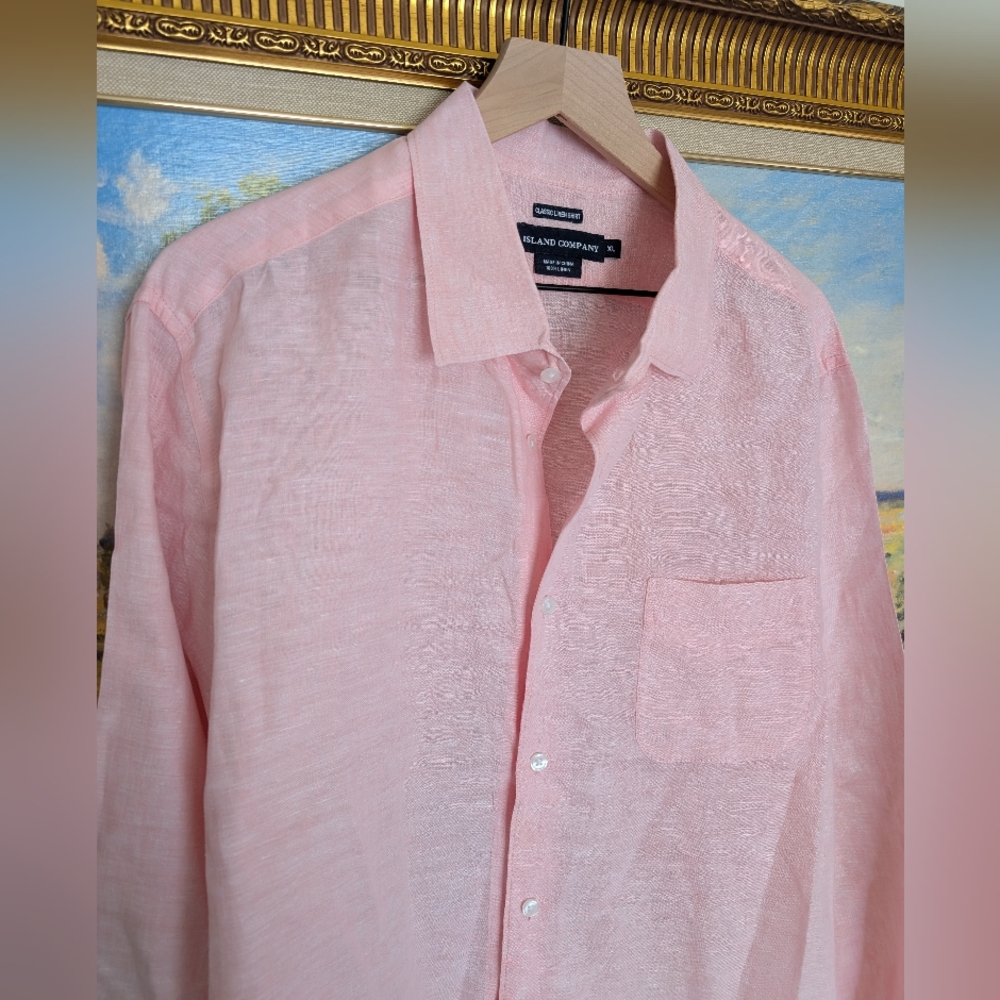 Island Company Pink Linen Shirt